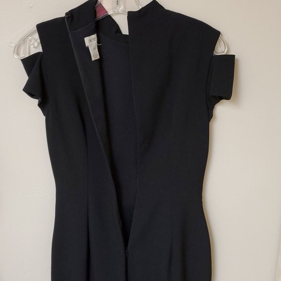 Cache LBD mock turtleneck cold shoulder dress 2 - Picture 7 of 10